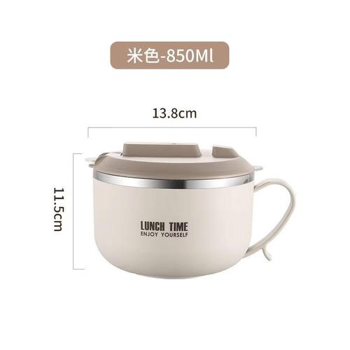 海佳304不锈钢制品带盖可沥水泡面碗学生保温饭盒圆形密封保鲜盒甜品